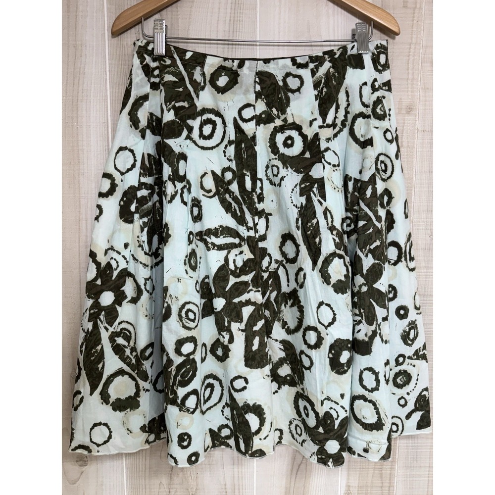 New York Co Skirt Size 8 Green Side Zipper Lined A Line Pleated Casual - Picture 2 of 8